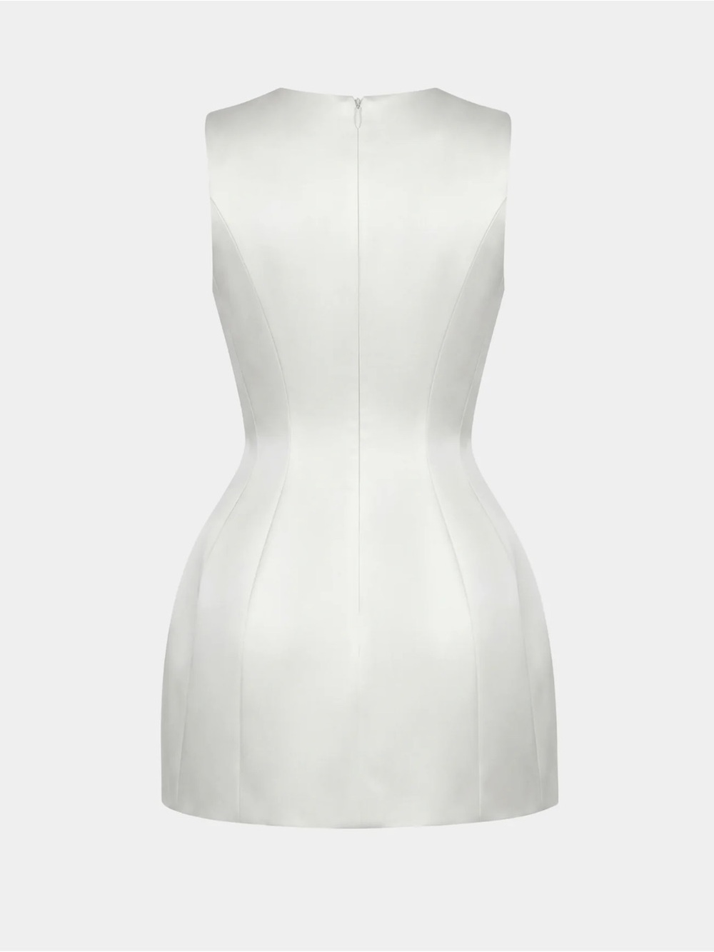 NWT Heiress Beverley Hills THE SATIN STRUCTURED SCULPTING A-LINE MINI DRESS L - Picture 8 of 9